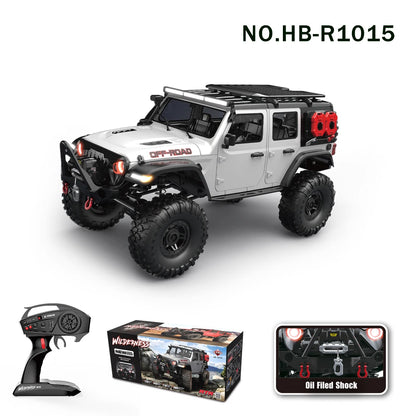 1/10 RC Car HB RTR R1011 Remote Control Vehicle 2.4G Full Proportional Rock Crawler LED Light 4WD Off-Road Climbing Truck Toys