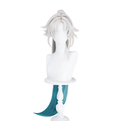 IN STOCK Feixiao Wig Game Honkai: Star Rail DokiDoki 100cm Long Gradient Deying Wig Ears Cosplay Tattoo Free Cap Halloween