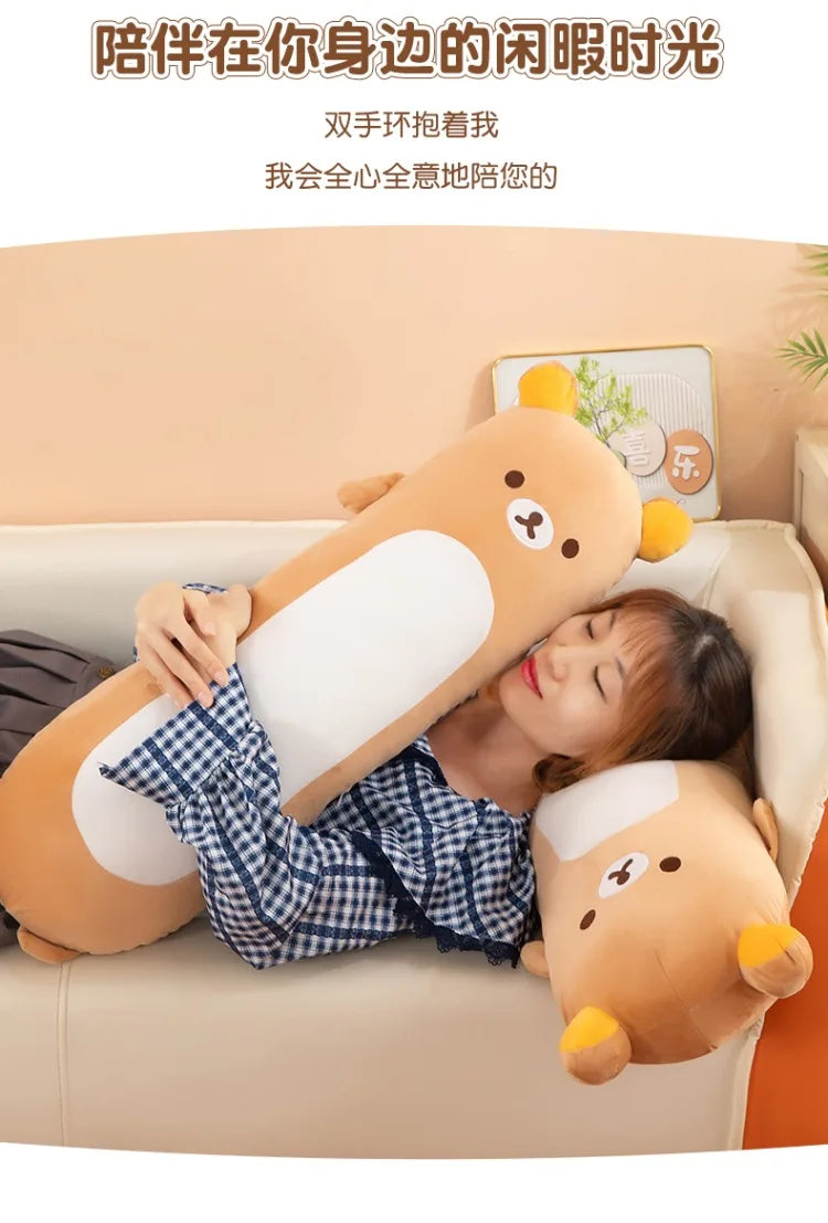 60/80/100cm Big Size Rilakkuma Kawaii Anime Plush Stuffed Doll Cartoon Room Decor Plush Pillow Children's Holiday Gift