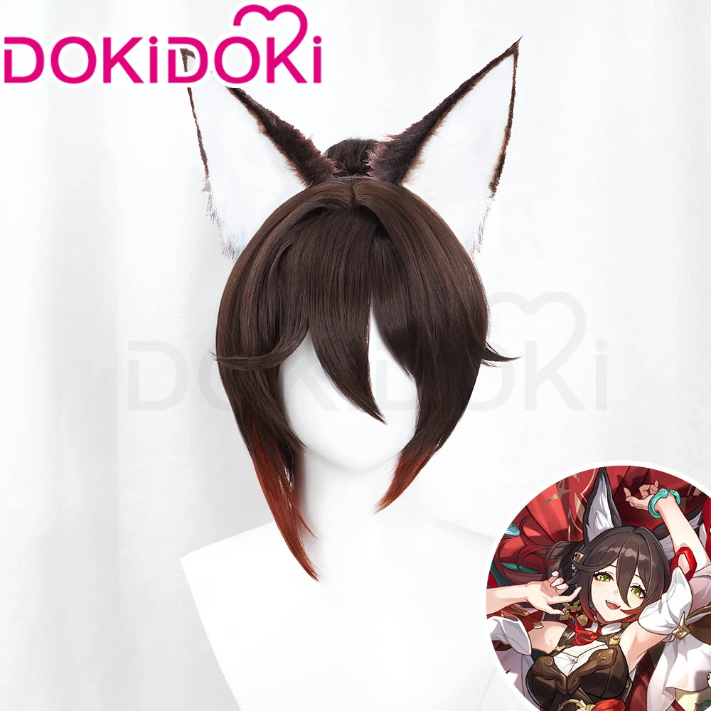 IN STOCK Fugue/Tingyun Wig Game Honkai: Star Rail Cosplay DokiDoki Wig Women Ting Yun Hair Heat Resistant Synthetic Free Wig Cap
