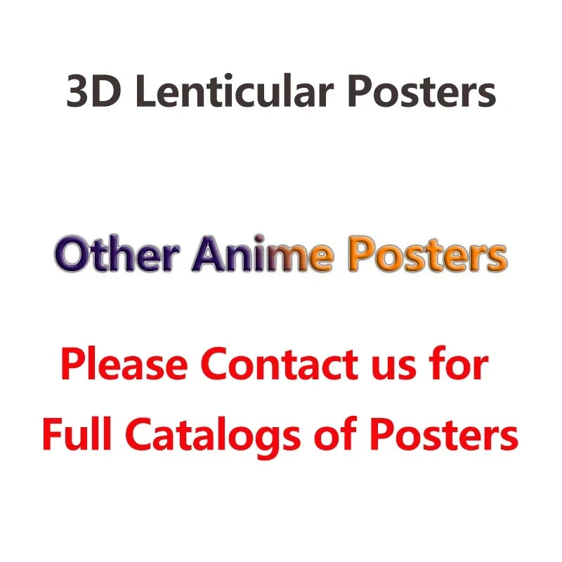 Anime Art Yu-Gi-Oh! Seto Kaiba/Yugi Muto/Marik Ishtar 3D Lenticular Posters Painting Home Decor(Without Frame)
