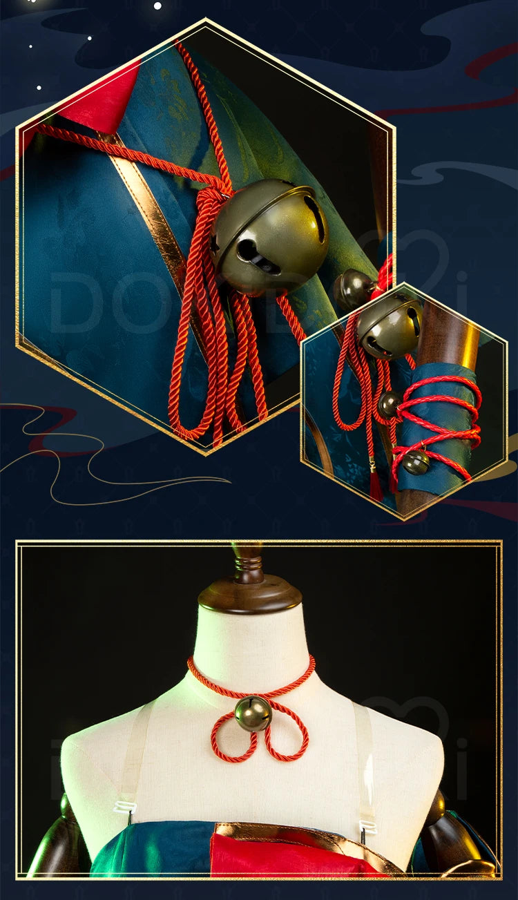 IN STOCK Ahrii Cosplay Costume Game Cosplay DokiDoki-R Ahrii Skin Sexy Women Dress The Nine-Tailed Fox Ears Halloween Costume