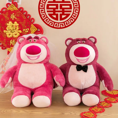 New 40-80cm Large Size Kawaii Strawberry Bear Series Plush Toy Pillow Doll Wedding Interior Accessories Couple Gift