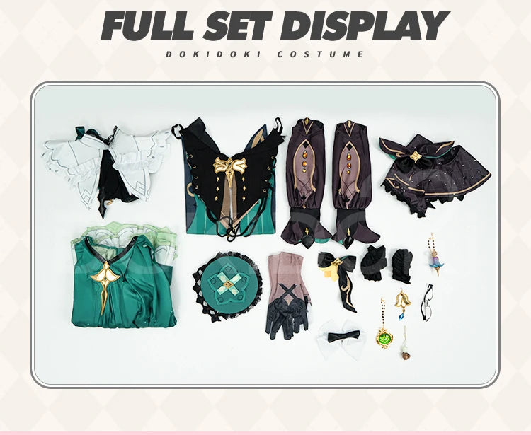 Emilie Cosplay Costume Game Genshin Impact Cosplay【XS-3XL】DokiDoki-N Women Costume Dress Perfumer Emilie Cosplay Plus Size