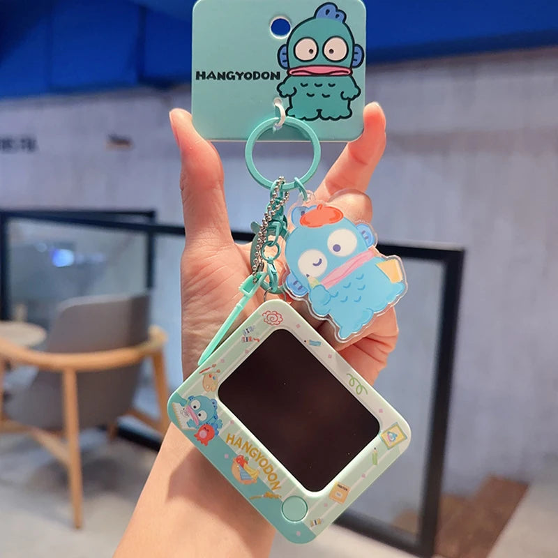 Sanrio Hello Kitty Kuromi Melody Pachacoo Cinnamoroll Hangyodon Gudetama Graffiti Toy Keychain Birthday Gift