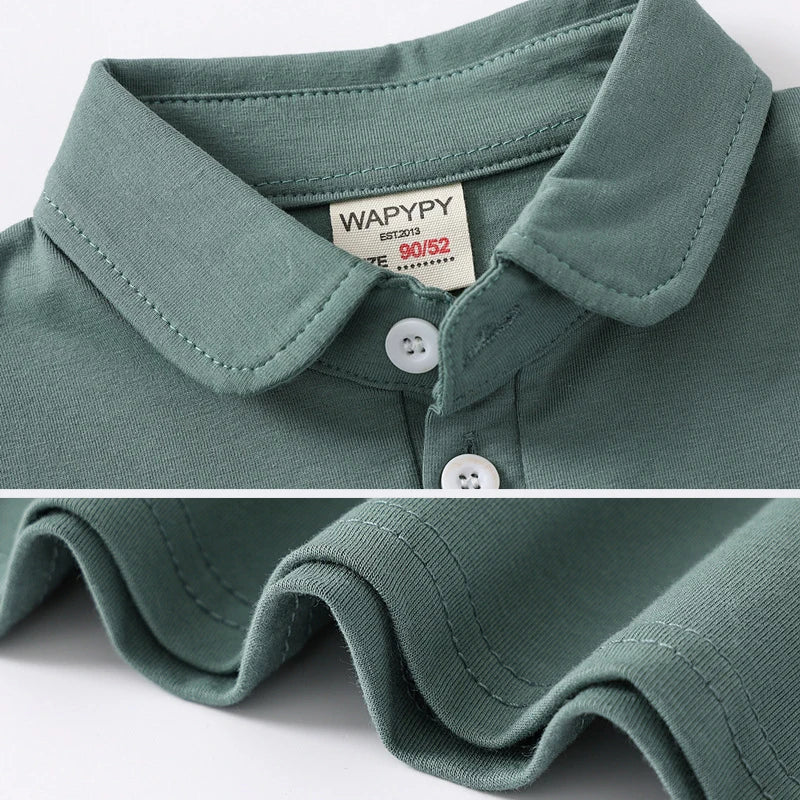 100% Cotton Basic White Polo T Shirt for Boys Girls 0 to 1 2 3 4 5 6 7 Years Summer Clothes Boy's Shirt Polos for Children Tops