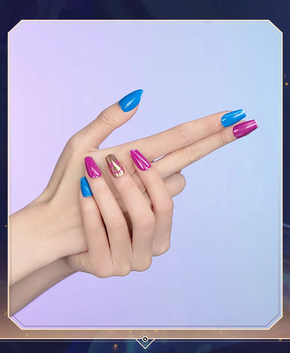 IN STOCK Jinxx Wig Game DokiDoki-R Women 38cm Hair Jinxx Cosplay Mask Tattoo Necklace Nails Bun Wig Luminous Ball Free Cap