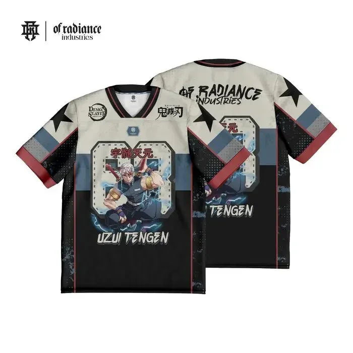 New Football Jerseys Japanese Anime Bandai Demon Slayer Tanjiro Nezuko T-shirt Sporty Street Loose for Men  Children Christmas