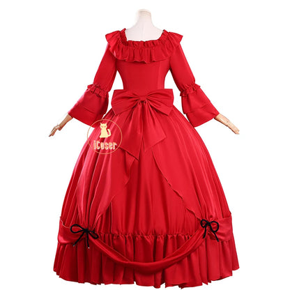 Scarlet El Vandimion Cosplay Costume Wig Dress Anime May I Ask for One Final Thing Ice Rose Earrings Halloween Party Women Girls