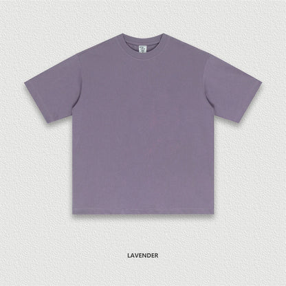 ZODF New 2025 Men Basic Solid 255gsm Cotton T-Shirts Unisex Loose Breathable Comfortable T Shirt Brand Clothes HY0973