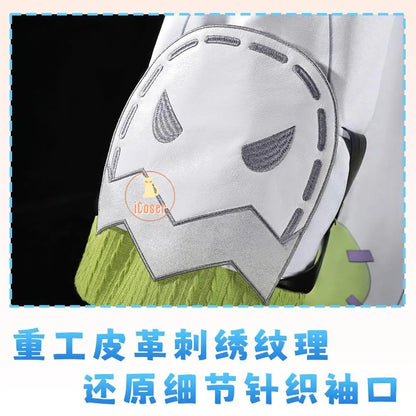 Genshin Impact Aino Cosplay Costume Wig Dress Uniform Headwear Clink-Clank Krumkake Craftshop Halloween Party for Women Girls