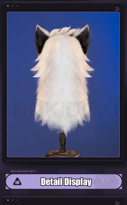 Seth Ellen Joe Hoshimi MiyabI Ju Fufu Von Lycaon Tail Ears Cosplay Props Game Zenless Zone Zero DokiDoki 125cm Tail Halloween