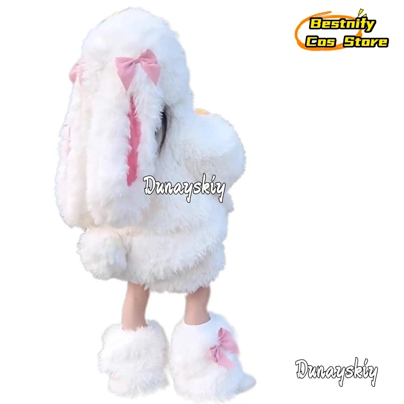 NONE Child Kawaii Rabbit Ears Cosplay Suit Size 90-150 Polyester