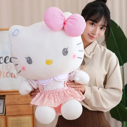 4style Hello Kitty Anime Hello Kitty Stuffed Toys Plushier Soft Pillow Birthday Gifts For Girls Kawaii Hello Kitty Plush Dolls