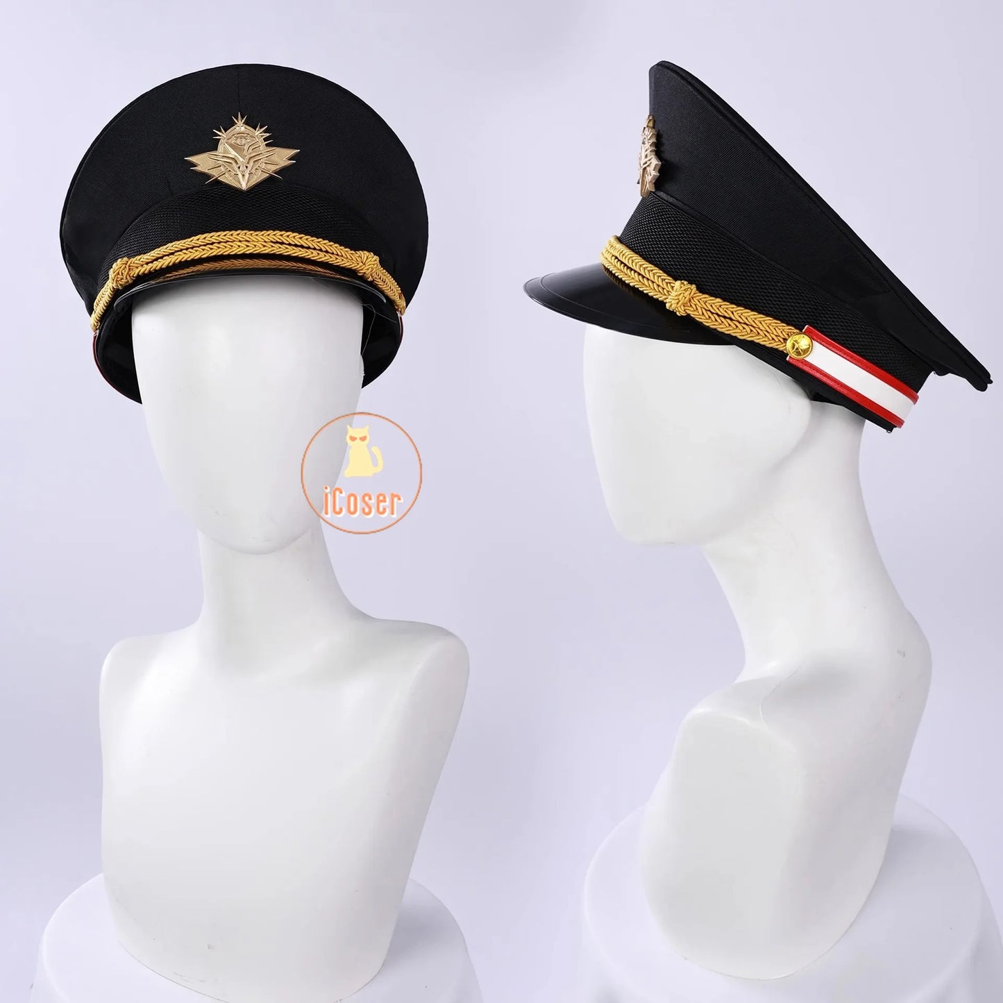 iCoser Love and Deepspace Caleb Cosplay Costume Wig Farspace Colonel Uniform Cap Coat Halloween Party Women Men Carnival Props