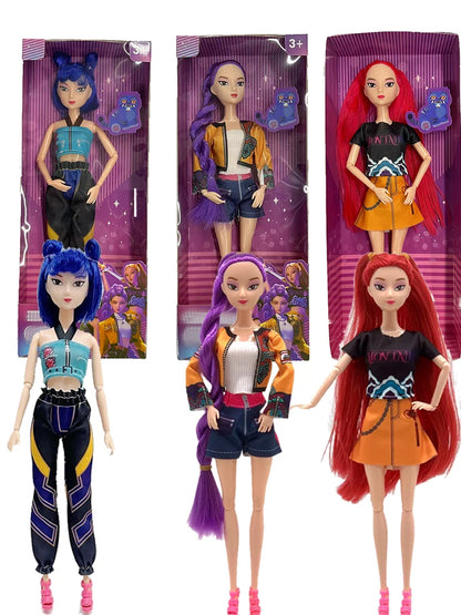 Anime Movie K-POP Demon Hunters Action Figure Rumi Mira Zoey Dolls PVC Vinyl Idols Models Kids Room Decoration Ornaments Toys