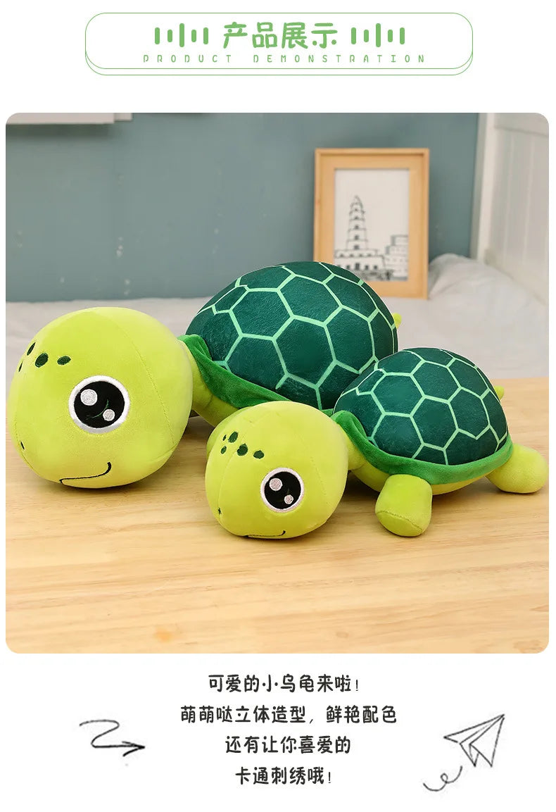 30-70cm Lovely Big Eyes Tortoise Plush Doll Toy Kawaii Soft Stuffed Animal Cushion Cartoon Small Sea Turtles Dolls for Kids Gift