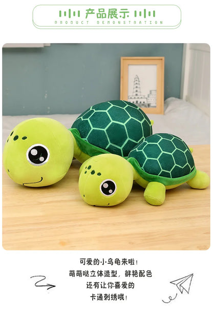 30-70cm Lovely Big Eyes Tortoise Plush Doll Toy Kawaii Soft Stuffed Animal Cushion Cartoon Small Sea Turtles Dolls for Kids Gift
