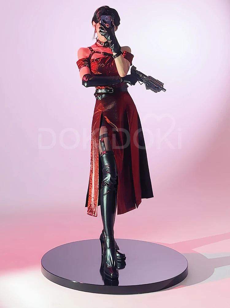 IN STOCK Enchanting Veil Heroine Cosplay Costume Game Love and Deepspace【S-2XL】DokiDoki-R Women Red Dress Shoes Sylus Plus Size