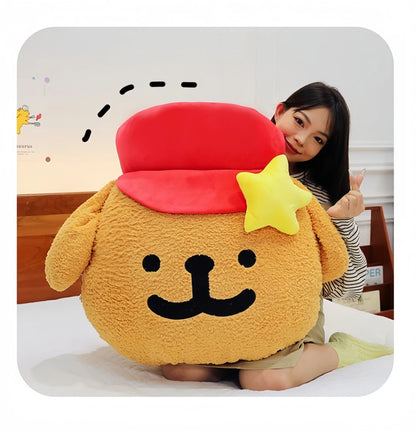 65cm Big Size Maltese Line Hat Dog Cartoon Anime Plush Stuffed Doll Toy Cute Room Bolster Sleeping Pillow Plushies Holiday Gifts