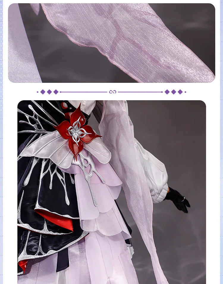 Honkai Star Rail Evernight March 7th Cosplay Costume Dress Earrings Headwear Mysterious Foreign Guest Halloween Party for Women