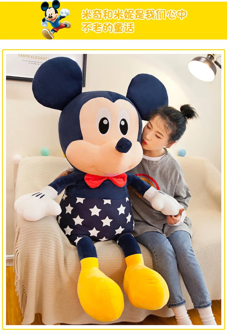 Disney 95cm Plush Star Mickey Minnie Toy Large Couple Mickey Mouse Pillow Kids Stuffed Doll Birthday Xmas Gift for Children