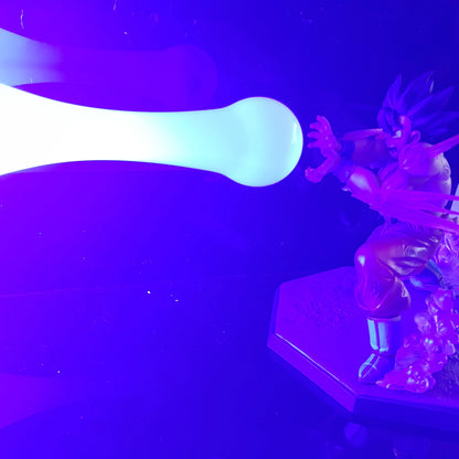 Anime Dragon Ball Z Son Goku Kamehameha Action Figure Magnetic Creative DIY LED Bulb Lamp PVC Model Collection Figurine