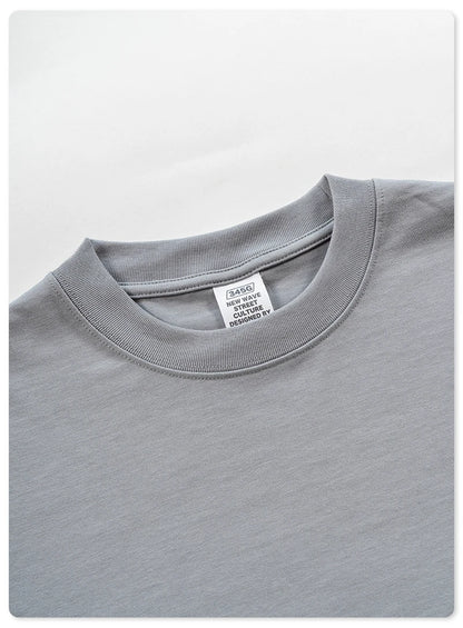 ZODF 2024 Heavy-Weight 345gsm Basic Solid T-Shirts For Men Unisex Women Summer Loose 100% Cotton T Shirt Brand Clothes HY0771