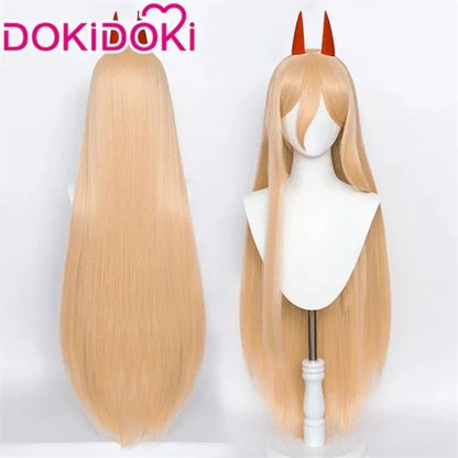 IN STOCK Powerr Hayakawaa Himenoo Makimaa Denjii Rezee Quanxii Angel Devil Yoshidaa Wig Anime DokiDoki Women Free Wig Cap