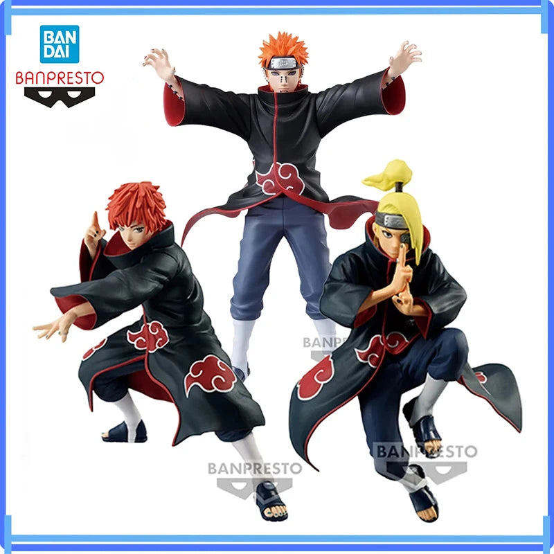 In Stock Original Banpresto Pain & Sasori & Deidara Naruto Anime Action Figure Model Ornaments Boxed Toys Gift Genuine