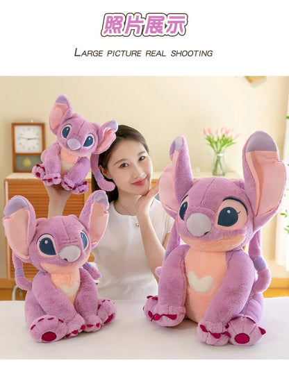 30/45/60/80CM Big Size Disney Stitch Cartoon Anime Plush Stuffed Doll Room Decoration Peluche Pillow  Plushies Ornaments Gifts