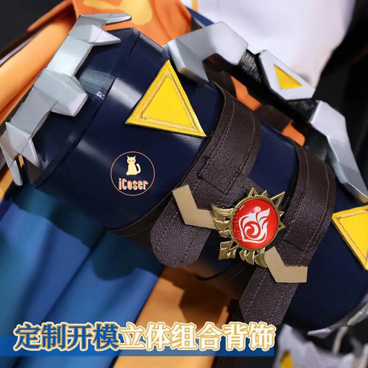 Genshin Impact Bennett Cosplay Costume Wig Uniform Adventures in Blazing Hue New Skin 3D Accessories Halloween Party Women Men