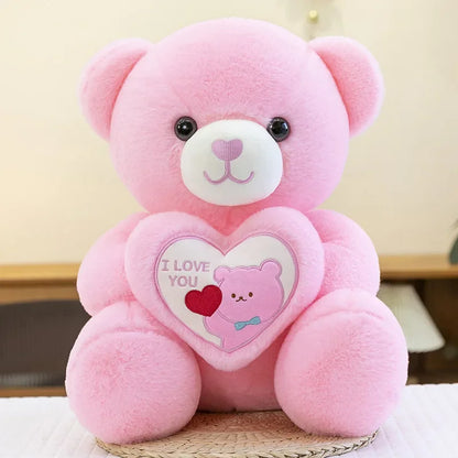 Kawaii 45cm LOVE Plush Toy Bear Stuffed Animals Doll Decoration Birthday Gifts Soft Pillow Dolls Grilfriend Girls Wife Kids Gift