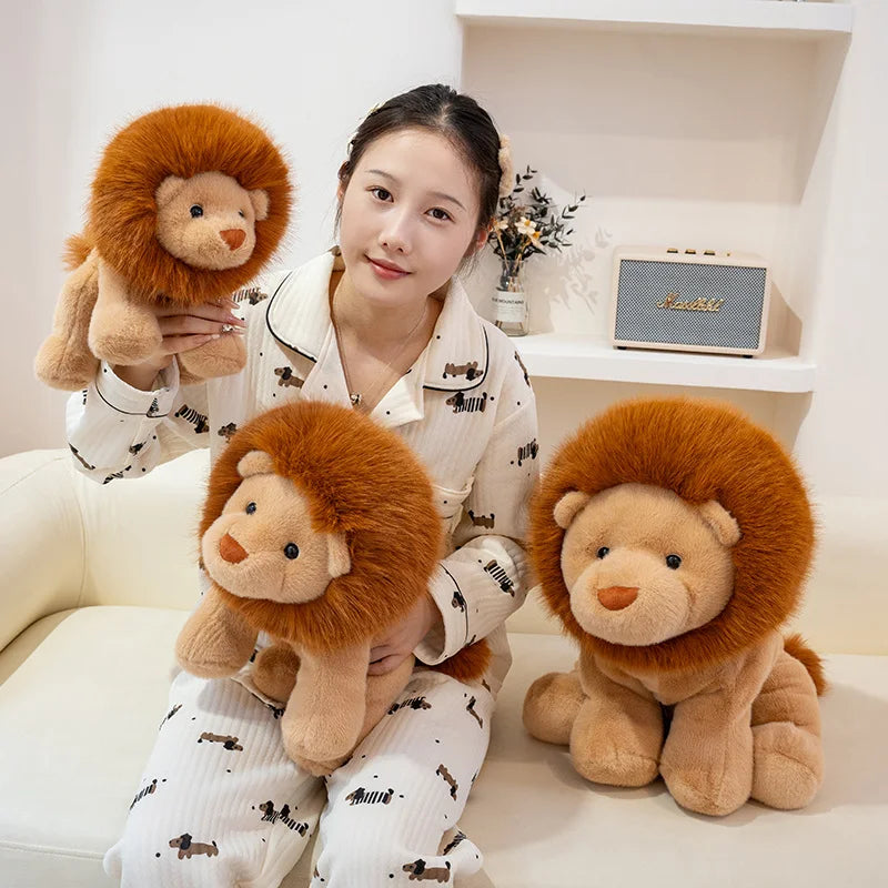 Super Soft Lion Plush Toy Sitting Or Lying Down Stuffed Animal Cuddly Animal Lion Plushies Huggble Pillow Cushion Boy Girl Gift