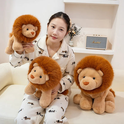 Super Soft Lion Plush Toy Sitting Or Lying Down Stuffed Animal Cuddly Animal Lion Plushies Huggble Pillow Cushion Boy Girl Gift