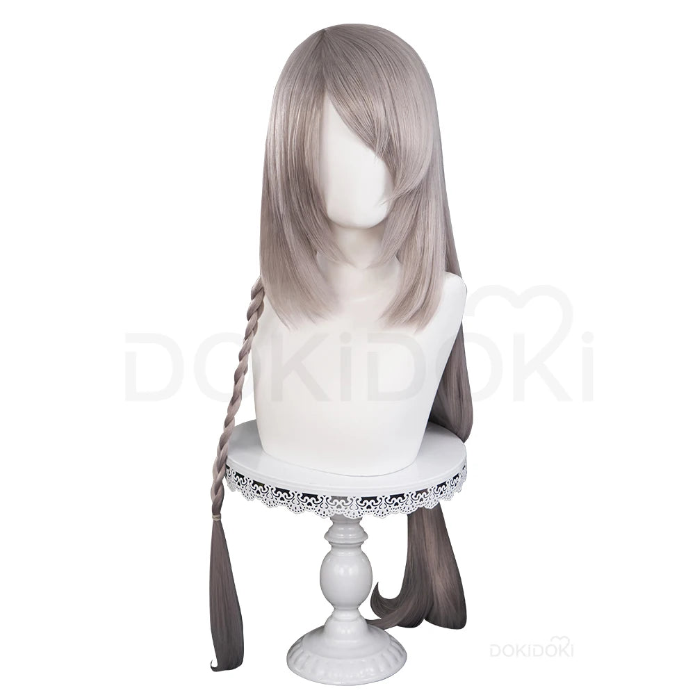 IN STOCK Jilll Warrick Wig Game FF Cosplay DokiDoki Wig Jilll Warrick Women Grey Long Hair High Heat Resistang Wig Free Cap