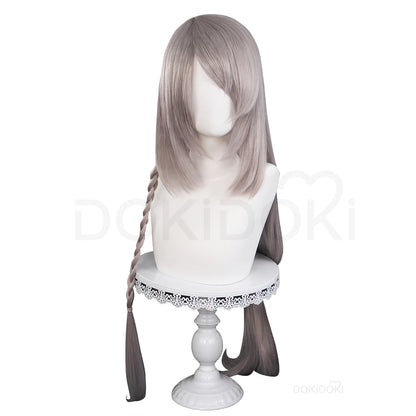 IN STOCK Jilll Warrick Wig Game FF Cosplay DokiDoki Wig Jilll Warrick Women Grey Long Hair High Heat Resistang Wig Free Cap