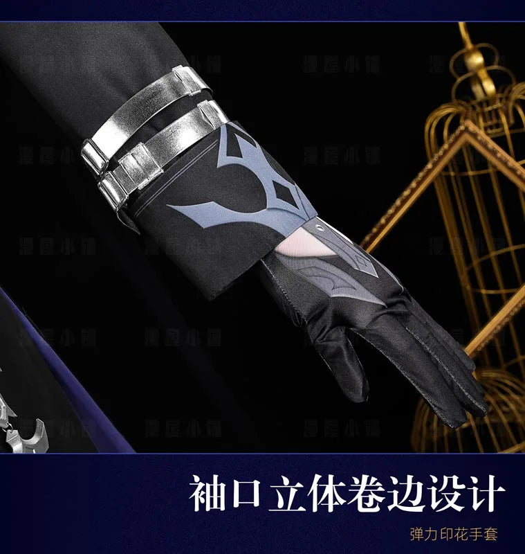 Genshin Impact Kyryll Chudomirovich Flins Cosplay Costume Wig Uniform Cloak Outfit Halloween Party for Women Men Props Carnival