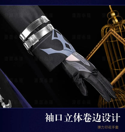 Genshin Impact Kyryll Chudomirovich Flins Cosplay Costume Wig Uniform Cloak Outfit Halloween Party for Women Men Props Carnival