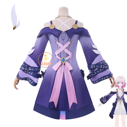 Cyrene Cosplay Costume Wig Dress Honkai Star Rail Uniform Headwear Amphoreus Carnival Halloween Party for Women Girls Role Play