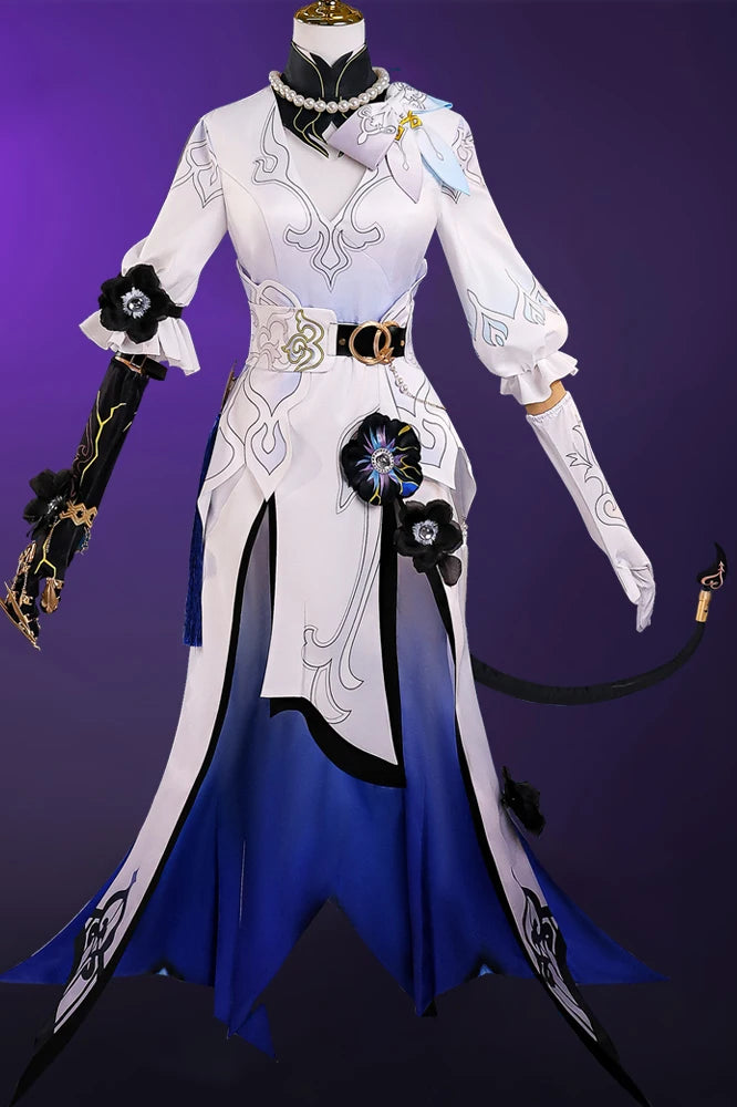 Honkai Star Rail Constance The Dahlia Cosplay Costume Wig Dress Uniform Hat Ever-Flame Mansion Halloween Party for Women Girls