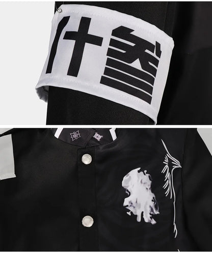 The Hundred Line Yugamu Omokage Cosplay Costume Wig Battle Uniform Last Defense Academy Halloween Party for Women Men Cos Outfit