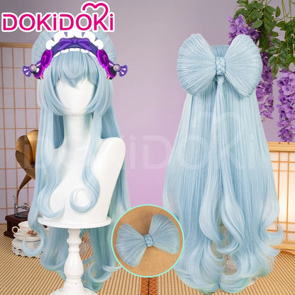 IN STOCK Yumemizuki Mizuki Hutao Wig Game Genshin Impact DokiDoki 95cm Long Wig Hu Tao Lantern Rite Free Cap Yumemizuki Ears Fan
