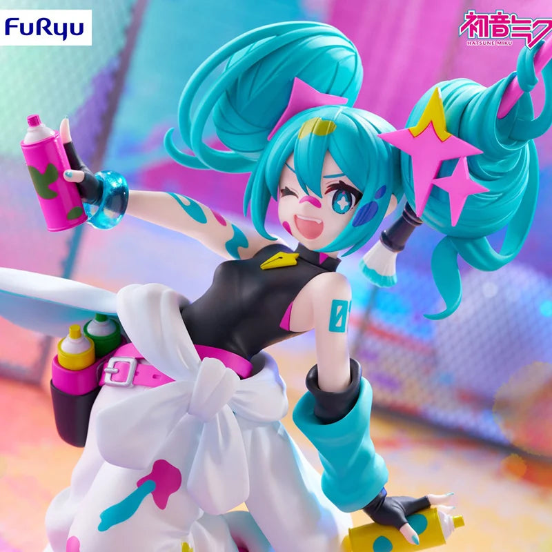 FuRyu Hatsune Miku Painting Girl Ver. 19CM PVC Model