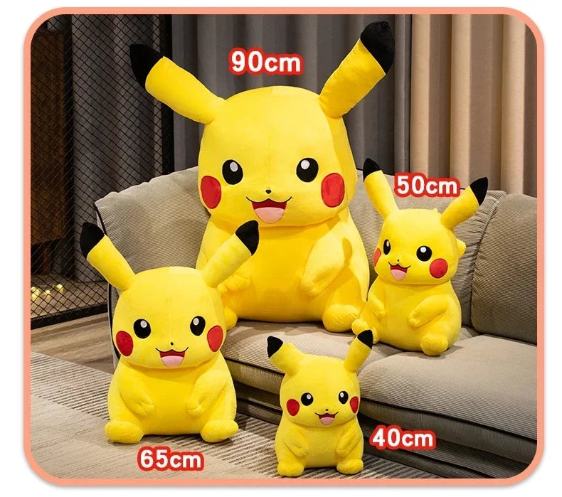 Cartoon Pikachu Plush Toy Lovely Peluche Stuffed Anime Pikachu Doll Kawaii Room Decor Soft Sofa Cushion Pillow Birthday Gifts