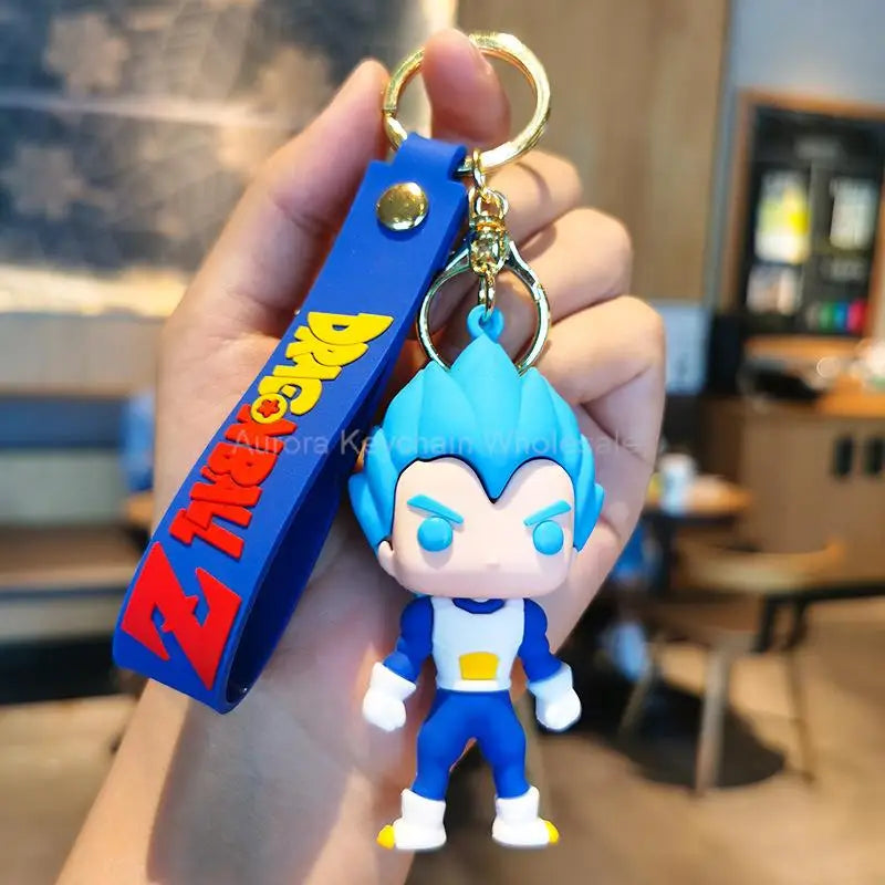 Anime Dragon Ball Keychain Z Super Saiyan Son Goku Bulma Broly Piccolo Majin Buu Series Car Pendant Children Keyring Toys Gifts
