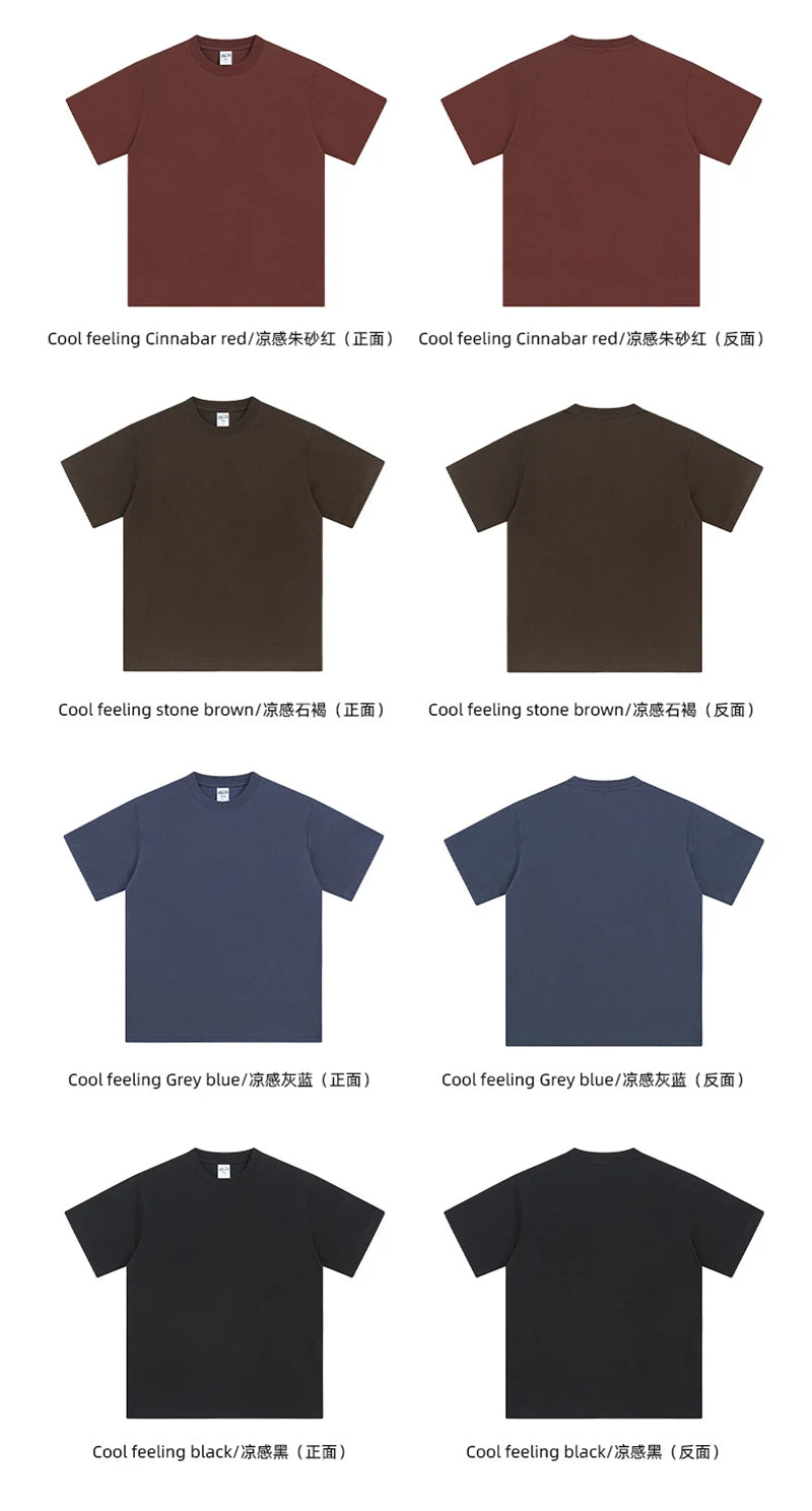 ZODF Fashion 2025 Summer Men Sorona T-Shirts Unisex Casual Cool Feeling Quick Dry O Neck 245gsm T Shirt Brand Tees HY1032