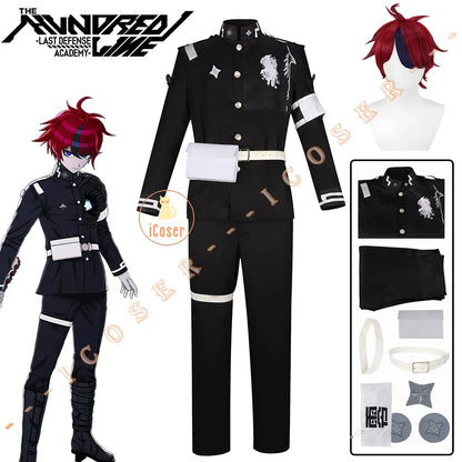 iCoser The Hundred Line Takumi Sumino Cosplay Costume Wig Battle Uniform Last Defense Academy Halloween Party Women Men Festival