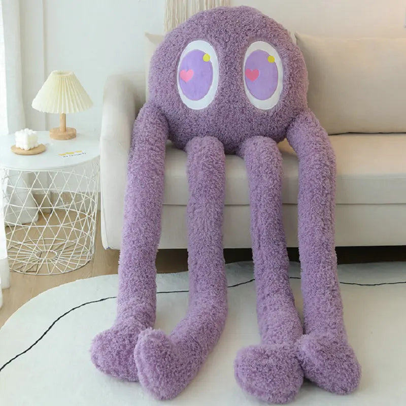 2M Giant Ferry Plush Green Alien Monster Toy Stuffed Long Legs Octopus Throw Pillow Boyfriend  Red Heart Eye Decor Cushion