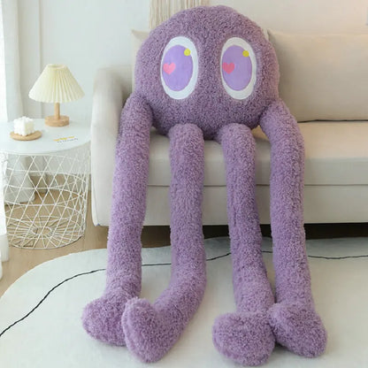 2M Giant Ferry Plush Green Alien Monster Toy Stuffed Long Legs Octopus Throw Pillow Boyfriend  Red Heart Eye Decor Cushion